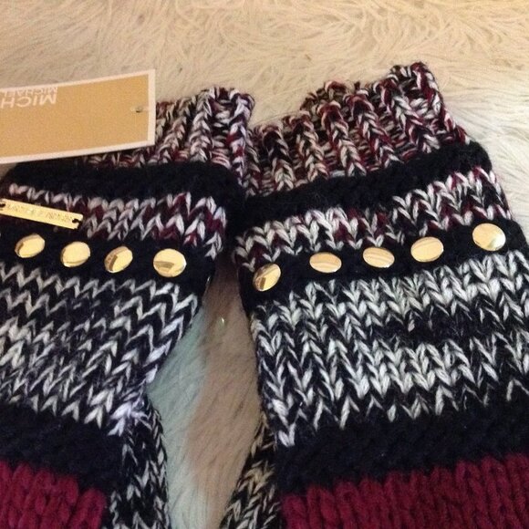 Michael Kors Gold Studded Mittens - Picture 5 of 7
